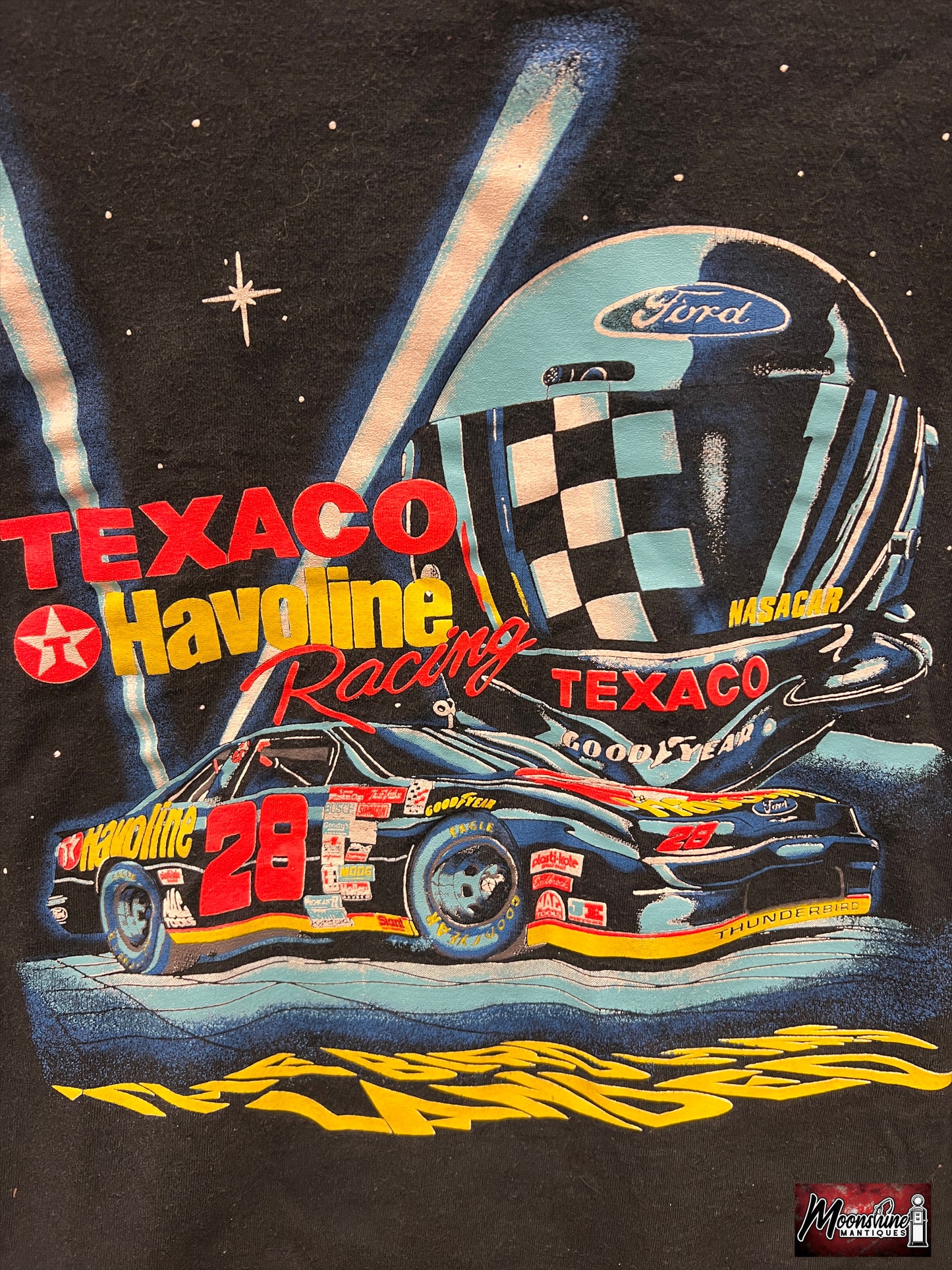 Vtg. 1990's Ernie Irvan Robert Yates Rocket Nascar All Over Print T-Shirt L - Free Shipping!