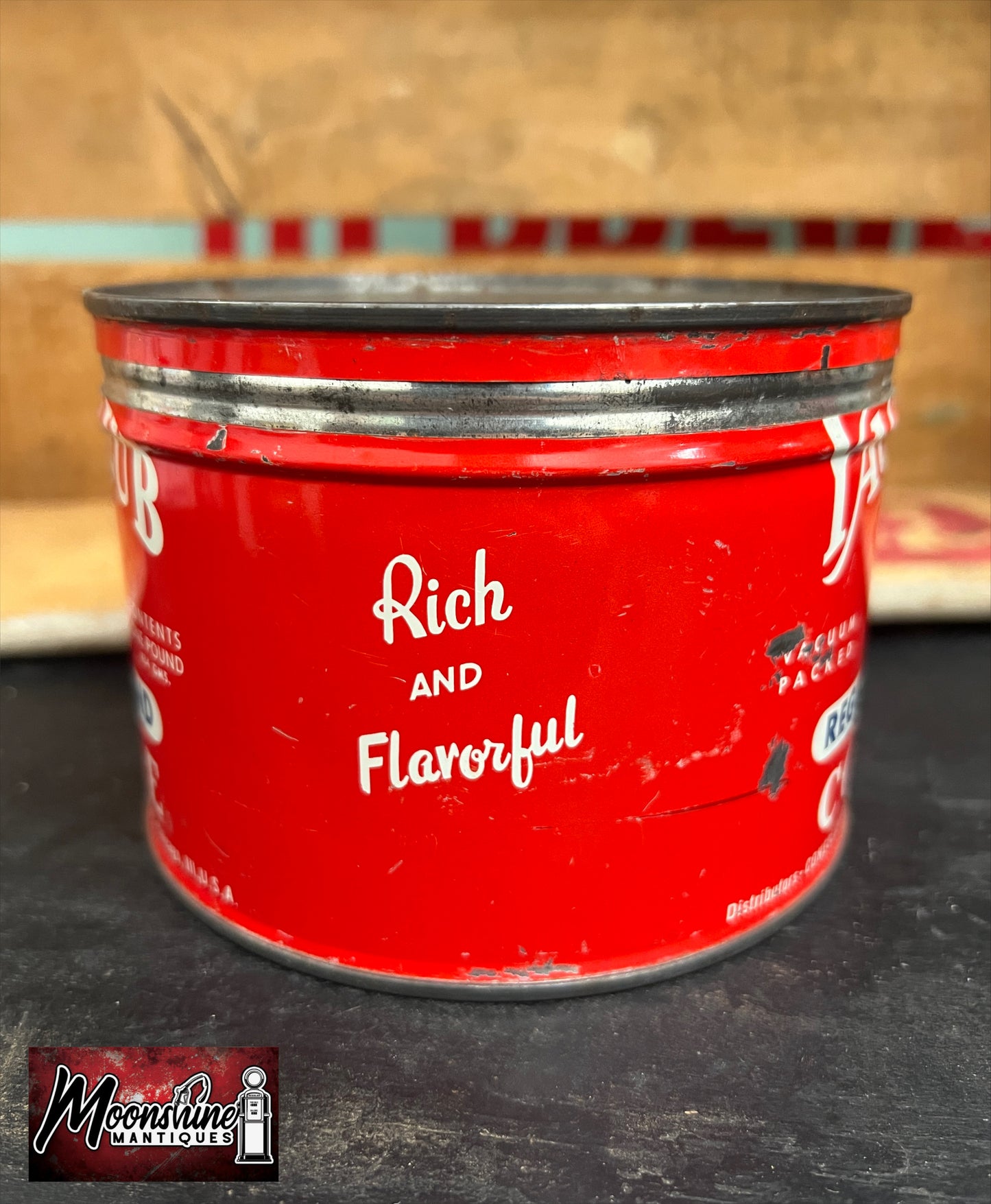 Vtg. YACHT CLUB COFFEE Tin Can - Free Shipping!