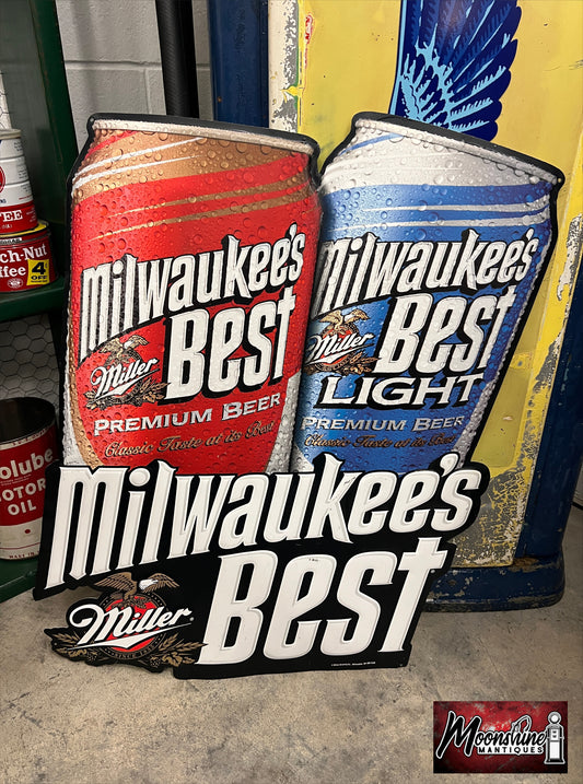 Vtg. Milwaukee's Best Beer Sign - Miller Brewing - Free Shipping!