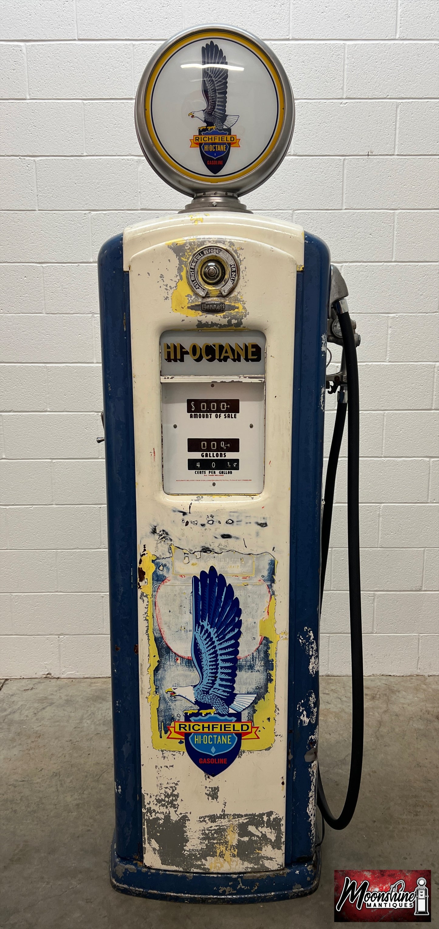 1940’s RICHFIELD GASOLINE Bennett 646 Gas Pump - Rustoration - Shipping Available!