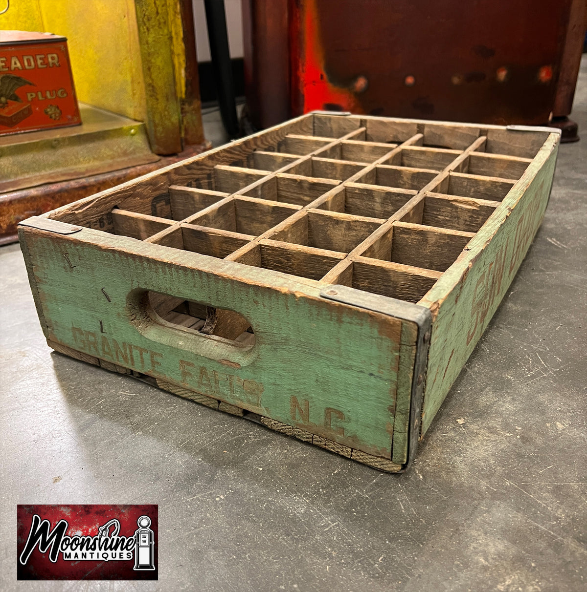 Vtg. 1960's SUN DROP Drink Bottle Wooden Crate / Carrier - Free Shipping!