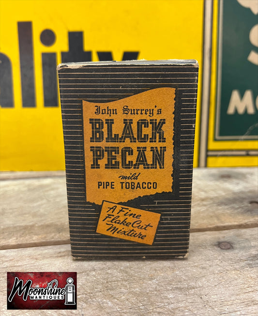 Vtg. John Surrey's BLACK PECAN Pipe Tobacco Box - Free Shipping!