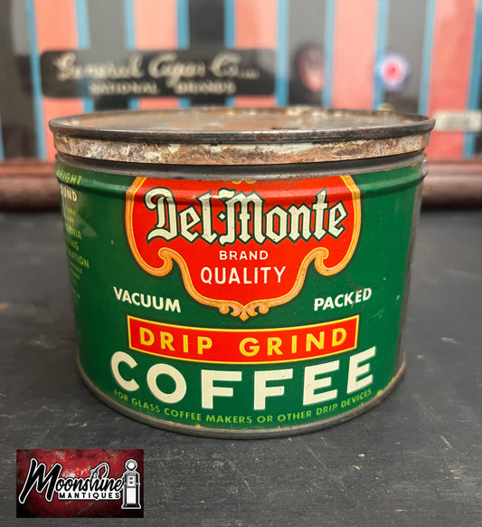Vtg. DEL-MONTE COFFEE Tin Can - Free Shipping!