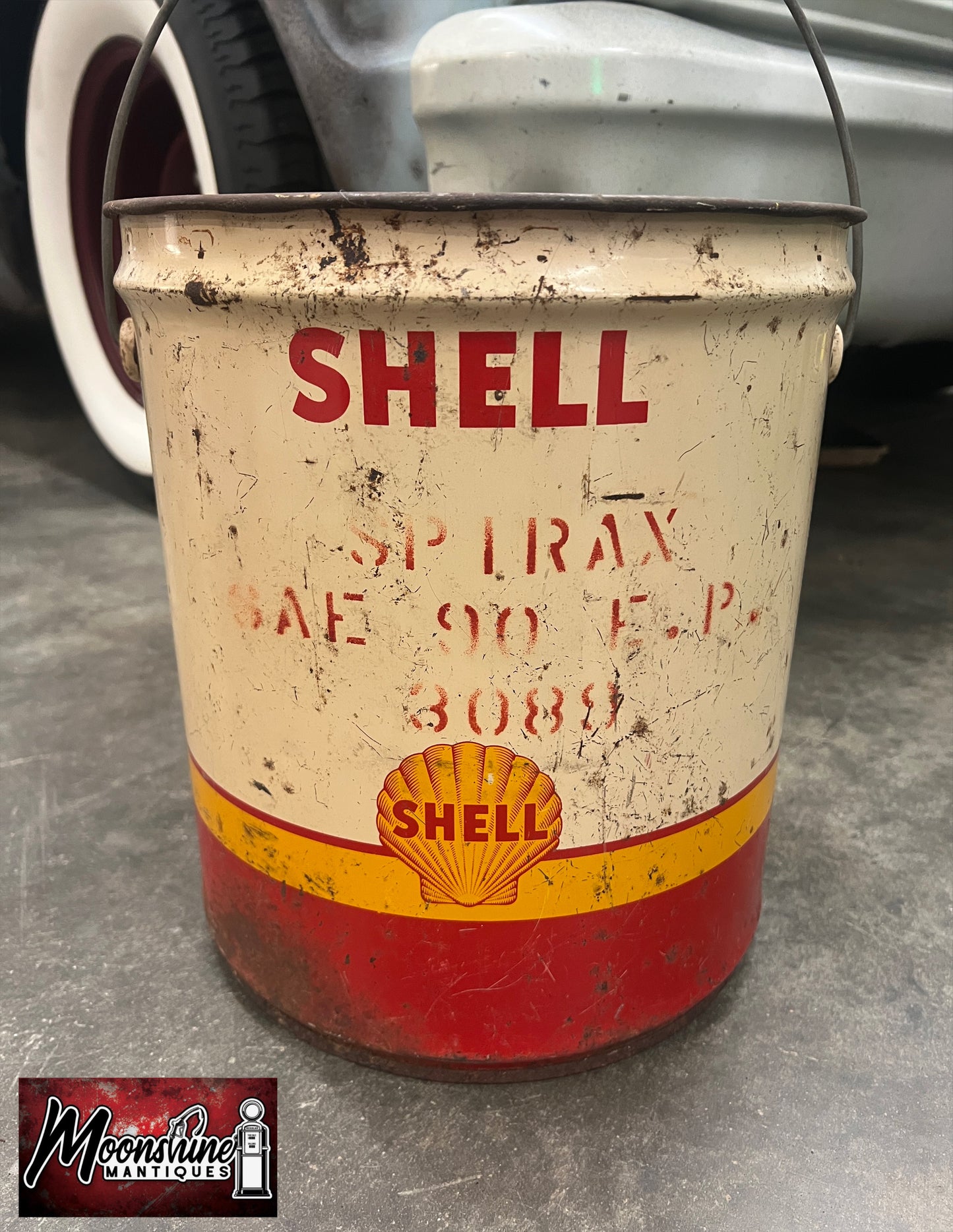 1950’s SHELL Gear Oil 5 Gallon Can - Gas & Oil - Free Shipping!