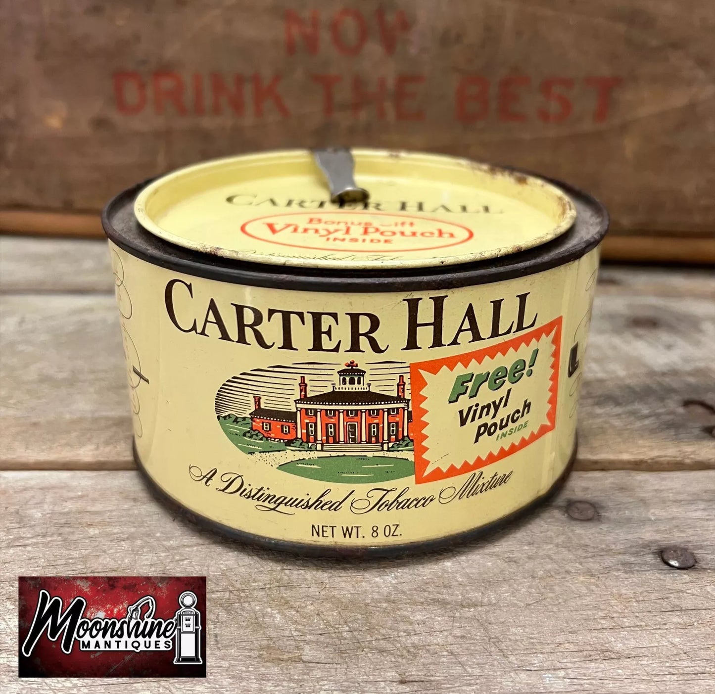 Vtg. CARTER HALL Tobacco Tin - Free Shipping!