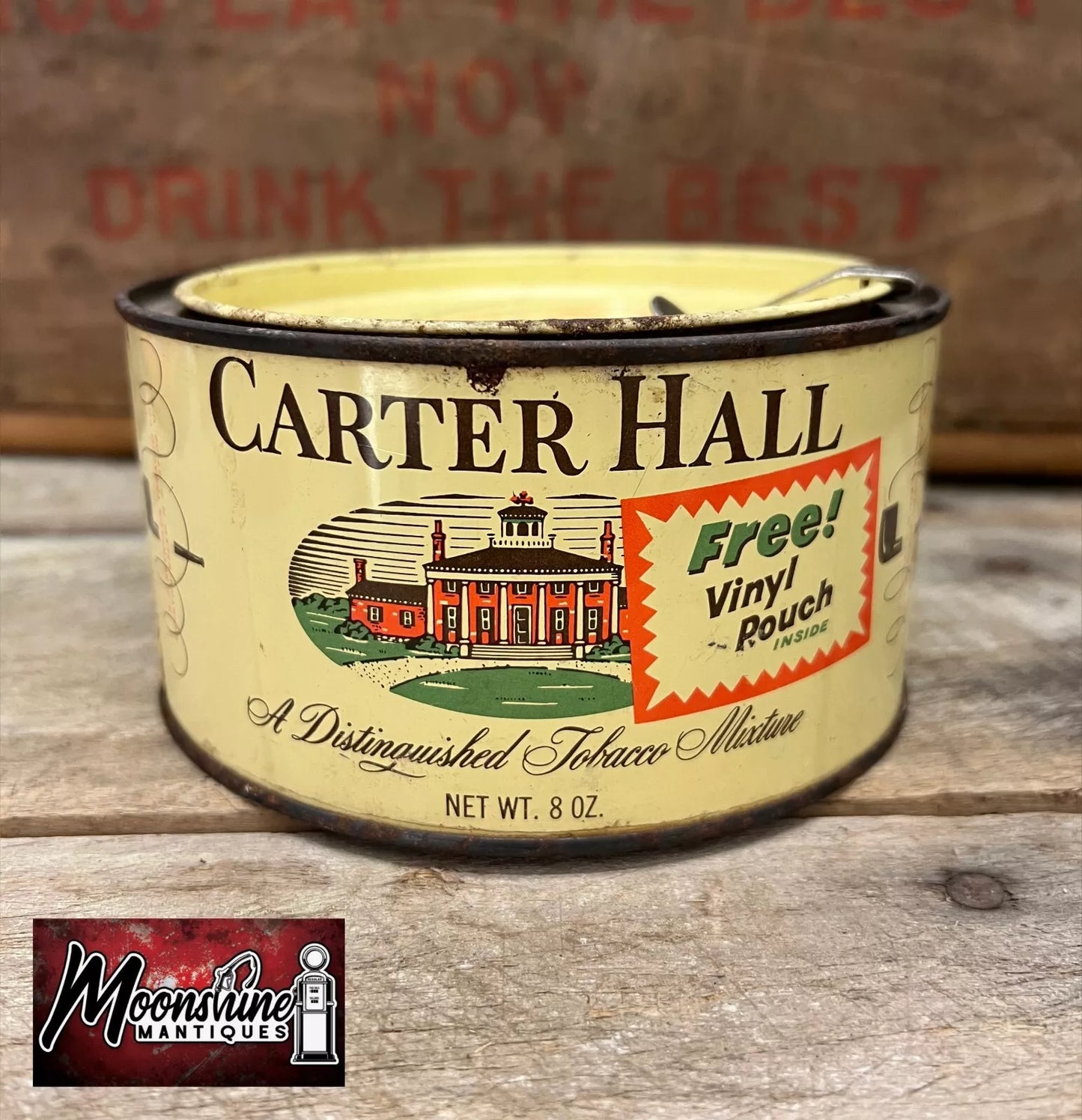 Vtg. CARTER HALL Tobacco Tin - Free Shipping!